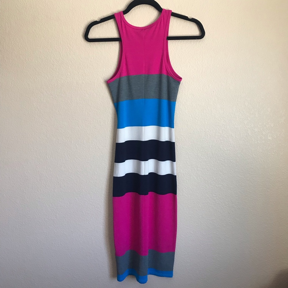 NWOT Racerback Multi Color Bodycon Dress - Picture 5 of 6